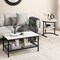 Set of 2 Nesting Coffee Table with Extra Storage Shelf for Living Room